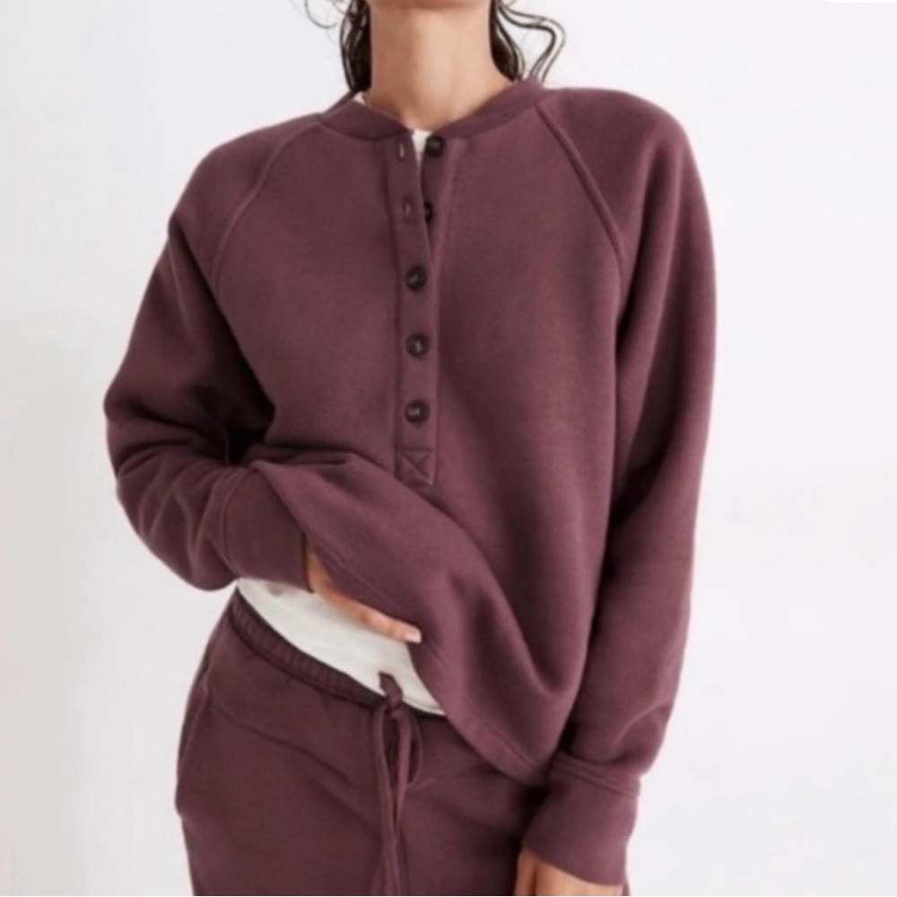 Madewell MWL Betterterry Henley Sweater